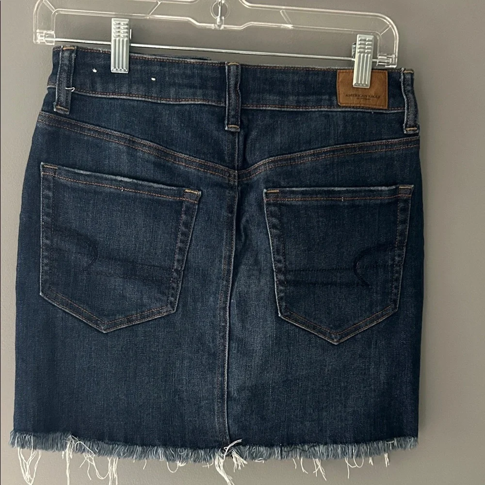 American Eagle Outfitters Dark Blue Denim Mini Skirt - Picture 4 of 8